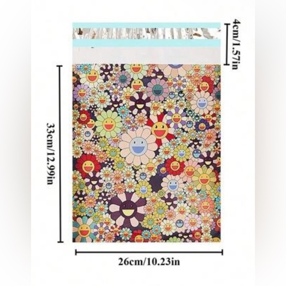 25 peice Polymailers set 10 pink 10 purple 5 flower - Picture 4 of 5